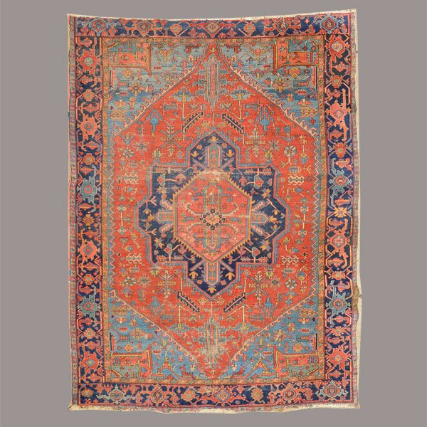 Heriz Carpet: 8 feet 9 1/2 inches x 11 feet 9 (1 of 4)