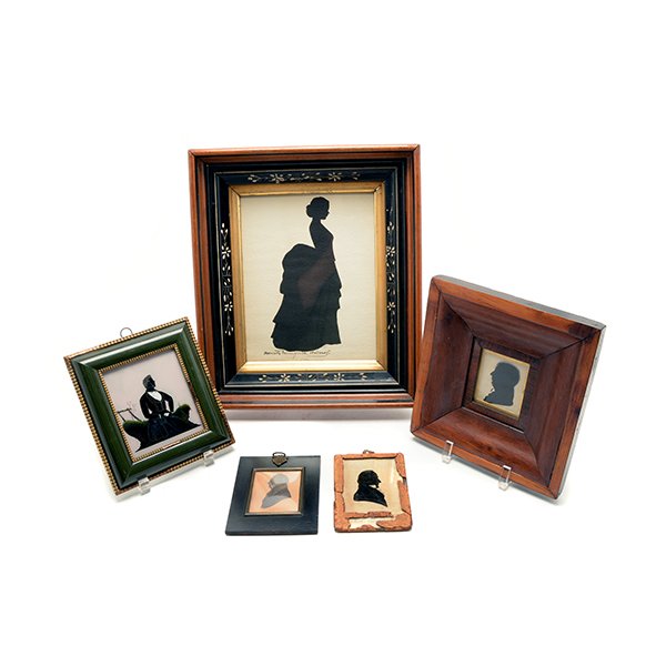 Collection of Five Framed Silhouettes (1 of 10)