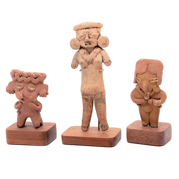 Three Pre-Columbian Pottery Figures (1 of 7)