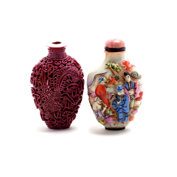 Two Enameled Porcelain Snuff Bottles, 19th Century (1 of 8)