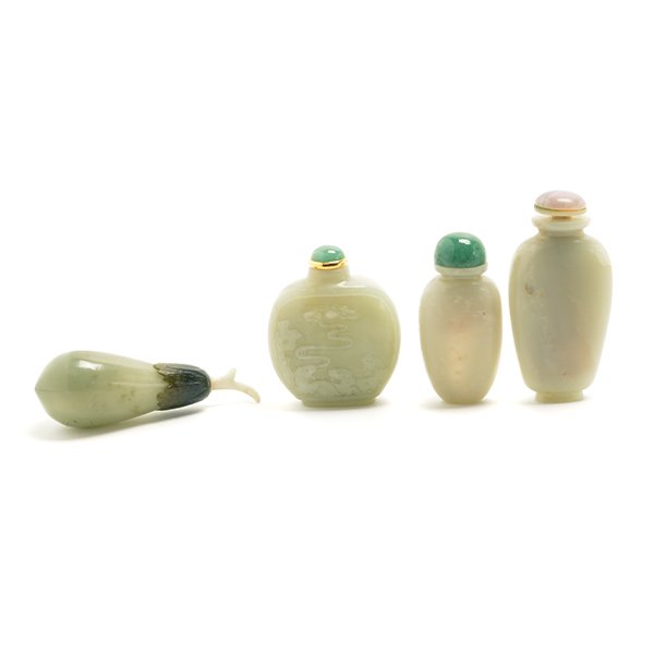 Four Nephrite Snuff Bottles (1 of 10)