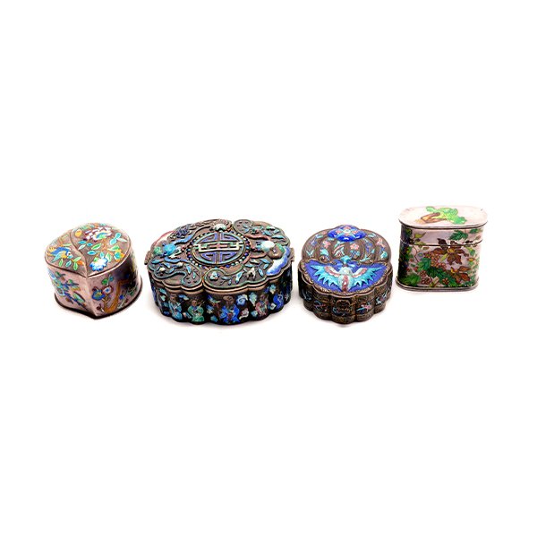 Four Enameled Silver Boxes, Late 19th/Early 20th (1 of 10)