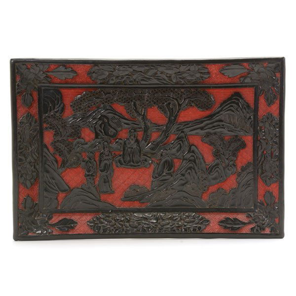 A Black and Cinnabar Lacquer Tray, Late Ming Dynasty (1 of 10)