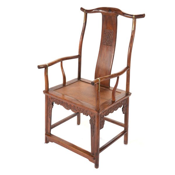 A Huanghuali 'Official's Hat' Armchair, 18th Century (1 of 5)