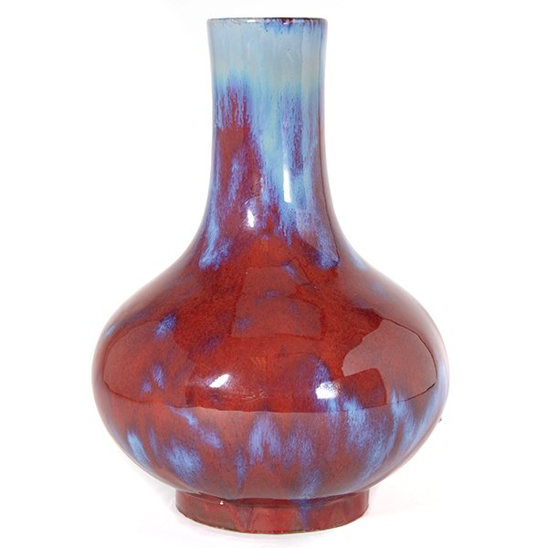 A Flamb Glazed Pear-Shaped Vase, 19th Century (1 of 8)