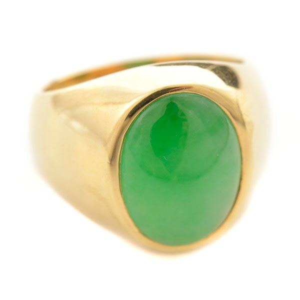 Jade, 18k Yellow Gold Ring. (1 of 5)