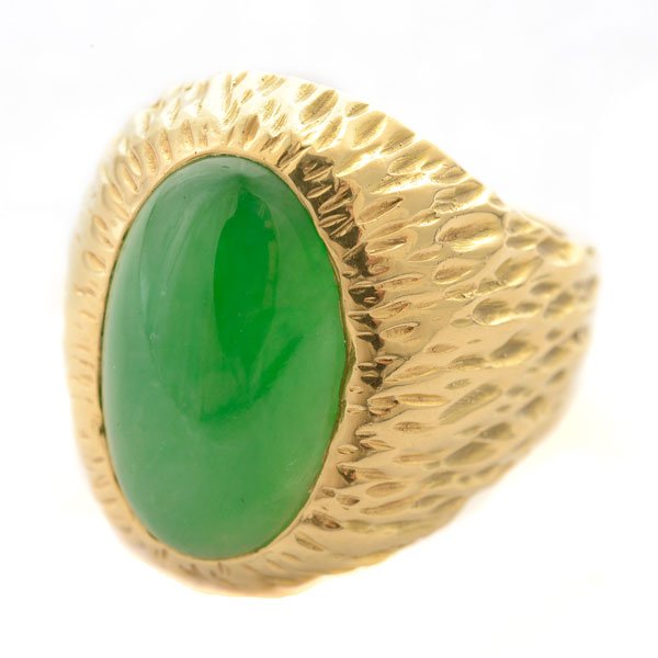 Jade, 18k Yellow Gold Ring. (1 of 5)