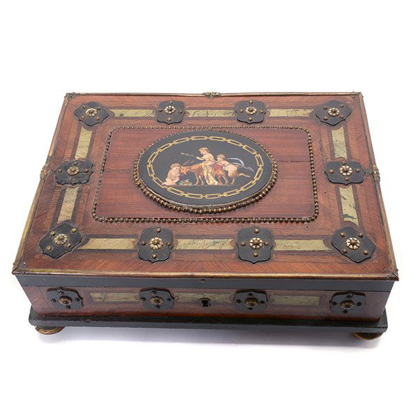 Italian Renaissance Style Scagliola, Brass and Metal (1 of 10)