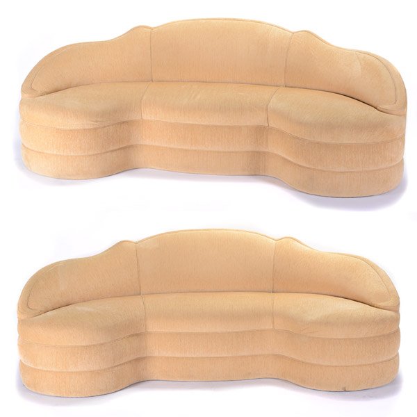 Pair of Michael Taylor Designs Schiaparelli Love Seats (1 of 4)