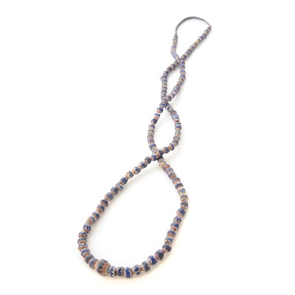 Peruvian Glass Chevron Bead Necklace. (1 of 4)