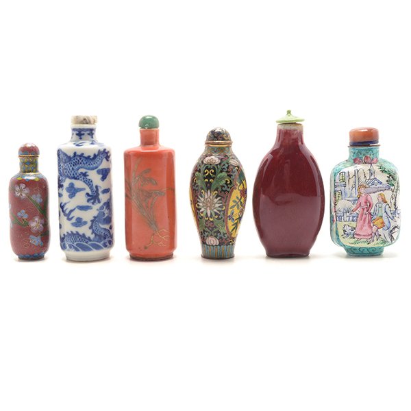 A Group of Six Snuff Bottles (1 of 7)