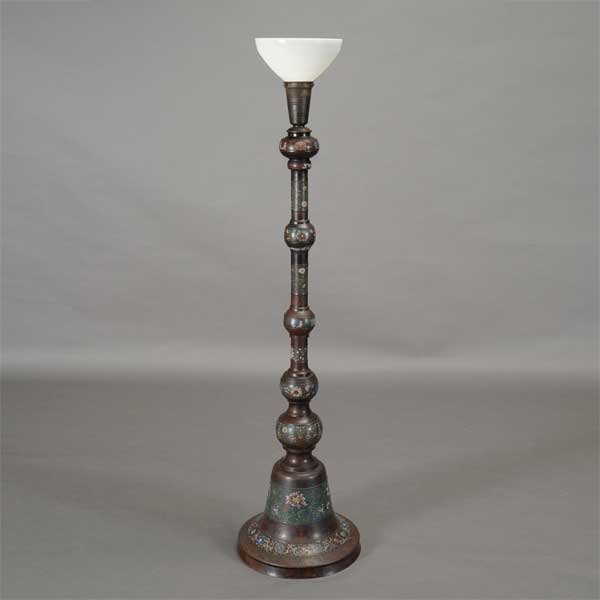 A Japanese Cloisonn Enamel Floor Lamp, Meiji Period (1 of 4)