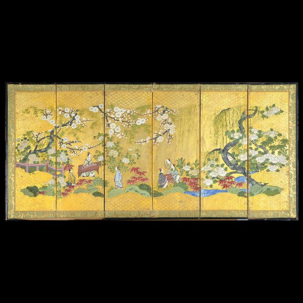 A Small Japanese Six-Panel Folding Screen (1 of 5)