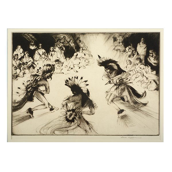 Etching "Indian Friendship Dance" Signed Lower Right, (1 of 6)