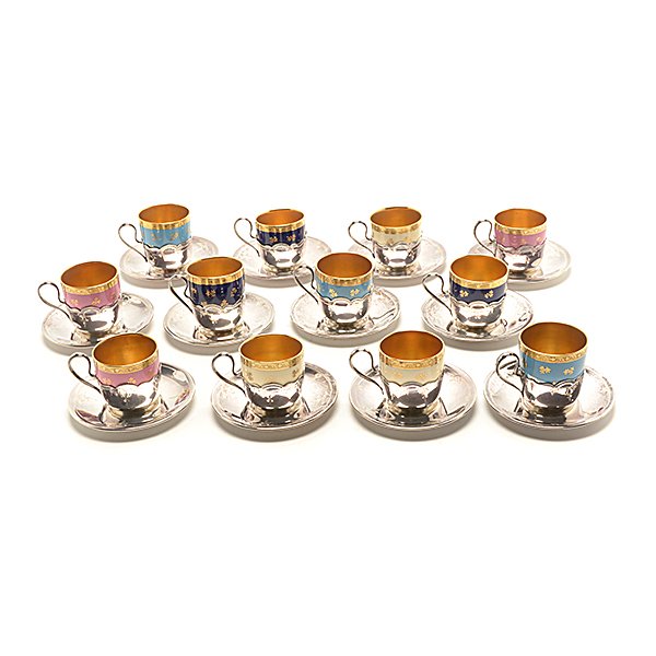 Twelve Shreve Sterling Demitasse Cup Holders and (1 of 9)