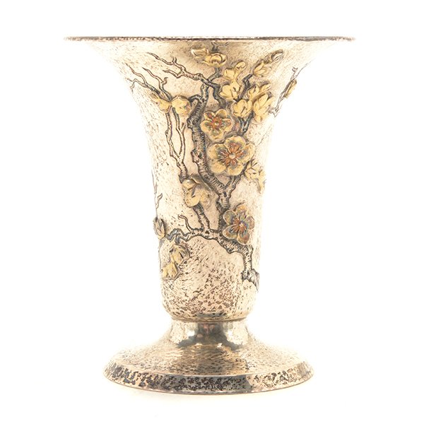 Gorham Aesthetic Movement Hammered Sterling Vase (1 of 8)