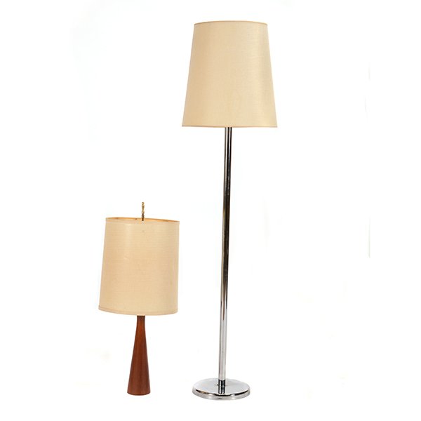 Chrome Floor Lamp and an Esa Table Lamp (1 of 5)