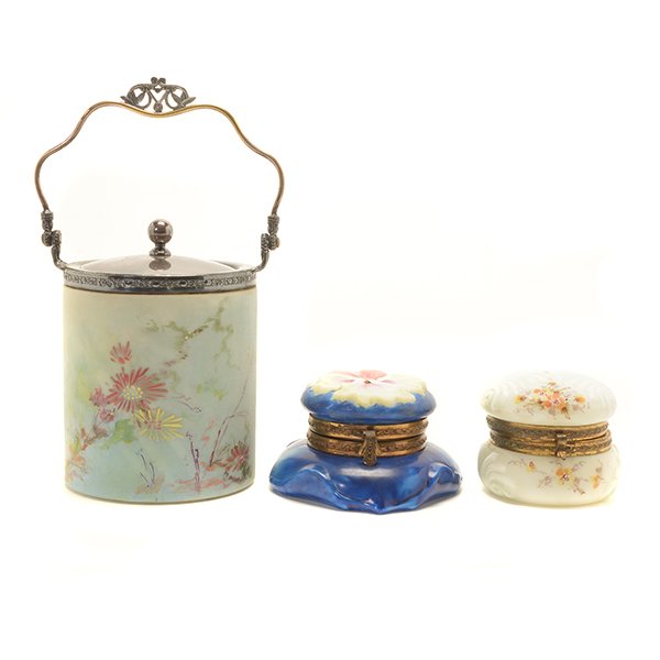 Wavecrest Glass Biscuit Jar and Two Dresser Jars (1 of 10)