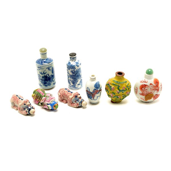 Eight Ceramic Snuff Bottles (1 of 10)