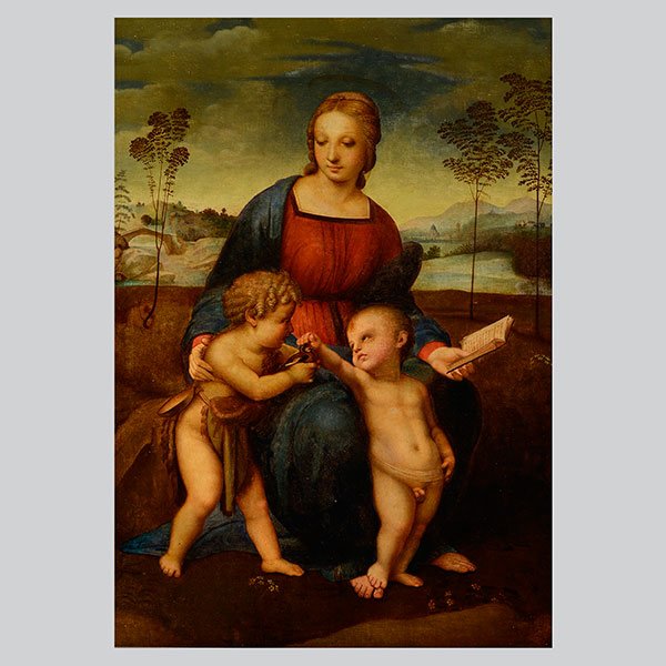 After RAPHAEL "The Madonna of the Goldfinch" Oil on (1 of 5)