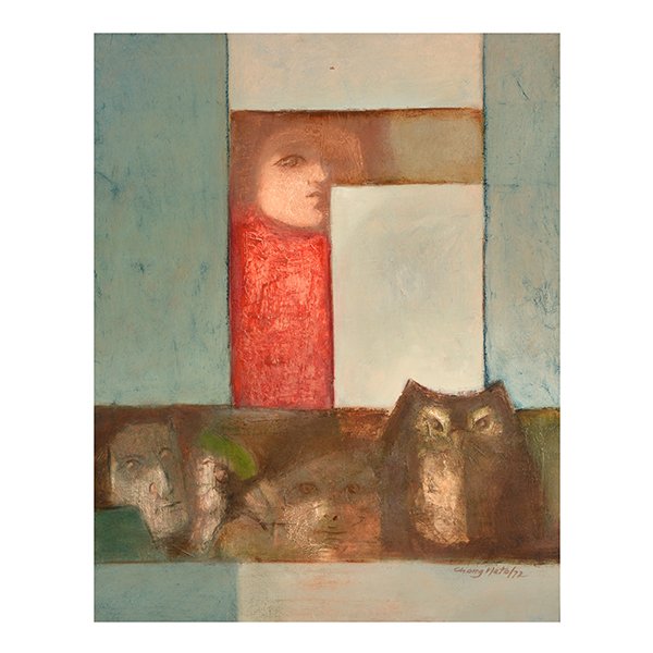 MANUEL CHONG NETO "Nina en Rojo" Oil on Canvas. (1 of 8)