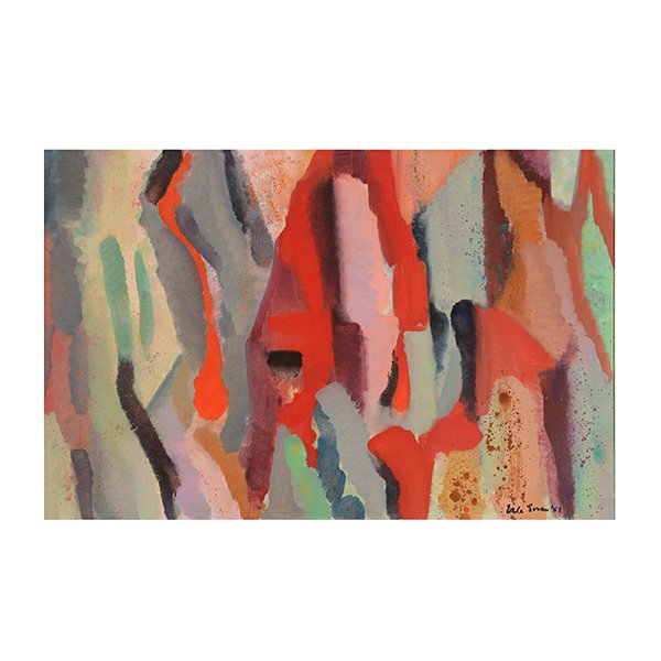 ERLE LORAN "Stain Glass Abstract" Oil on Canvas. (1 of 8)