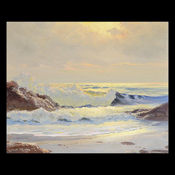 ROBERT WOOD "Sun and Surf" Oil California Art (1 of 5)