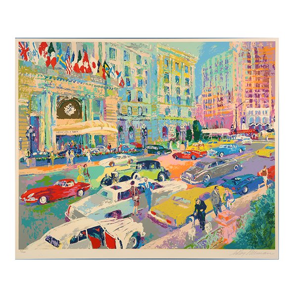 LEROY NEIMAN "Nob Hill" Serigraph.: LEROY NEIMAN (American 1921-2012) "Nob Hill" Serigraph. Sight: 33 x 39 inches; Frame: 42 x 47 1/2 inches. Signed l/r and numbered l/l: 47/350.