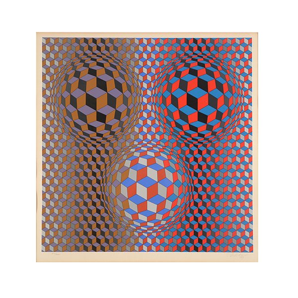 VICTOR VASARELY "Nebulous II" Serigraph. (1 of 10)