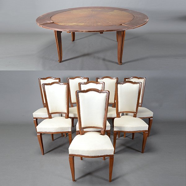 Andre Arbus Art DÈco Mahogany Dining Table and Eight (1 of 1)