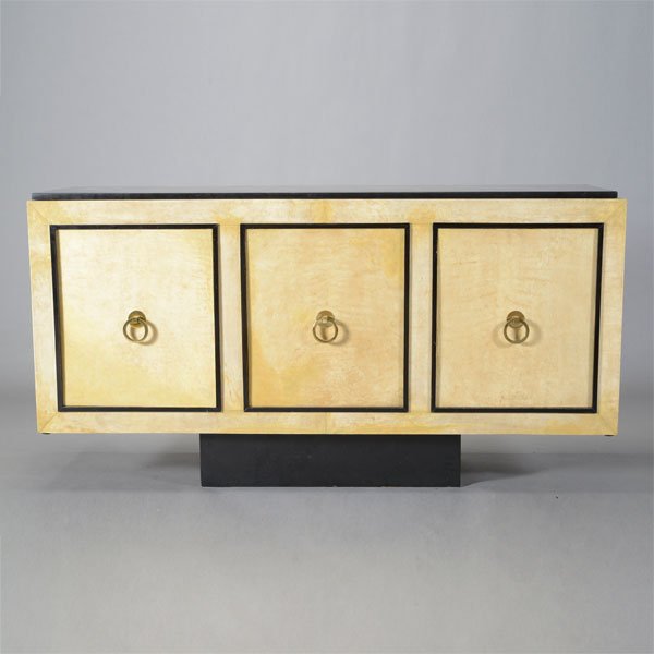 French Art Deco Parcel Ebonized Parchment Mounted (1 of 1)