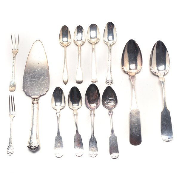 Collection of Sterling and Coin Silver Flatware (1 of 7)