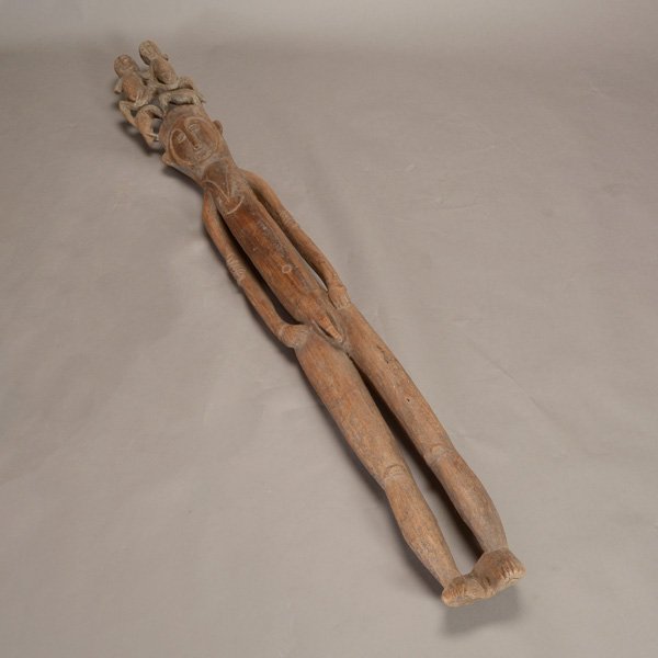 Papua New Guinea/Asmat Wooden Male Ancestor Figure (1 of 9)