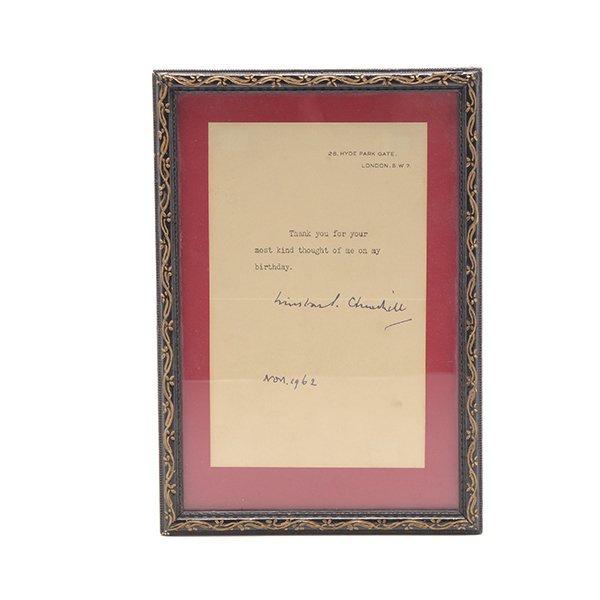 Framed Winston Churchill Autograph (1 of 6)
