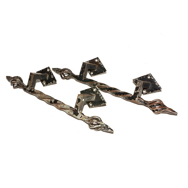 Two Metal Gothic Door Handles L20" x W4" x D3" (1 of 1)