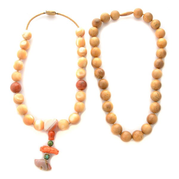 *Collection of Two Chinese Coral, Mother-of-Pearl, (1 of 4)