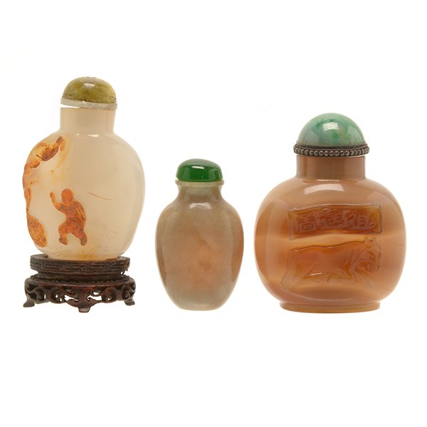 Three Hardstone Snuff Bottles (1 of 9)