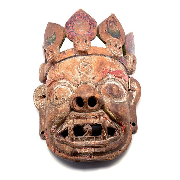 A Tibetan Wood Mask of Mahakala, 19th/20th Century (1 of 9)