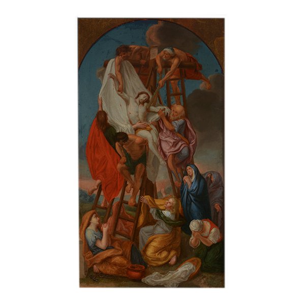 ITALIAN SCHOOL "The Deposition of Christ" Oil on (1 of 5)
