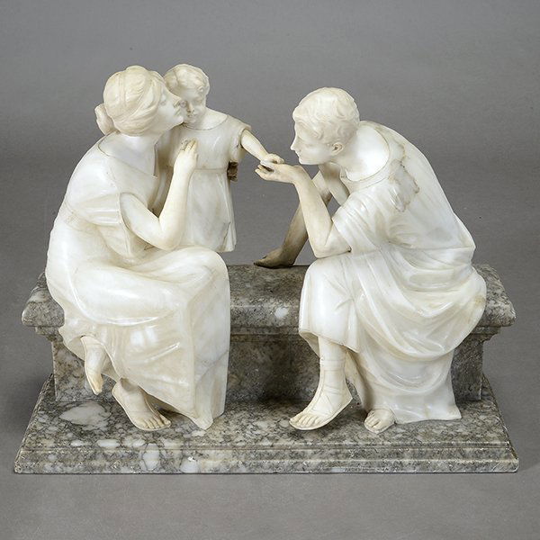 Italian Alabaster Figural Group (1 of 4)