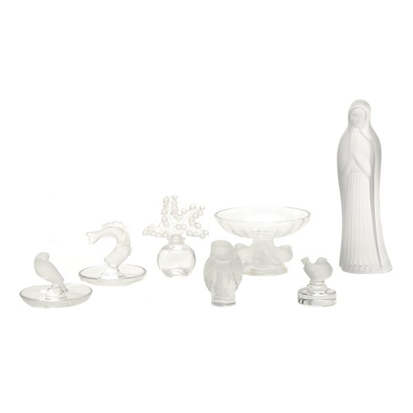 Collection of Lalique Glass Figures and Trays (1 of 10)