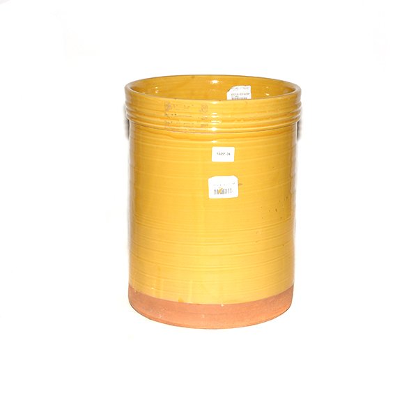 Yellow Italian Ceramic Pot H 16 1/2" x D 13" (1 of 1)