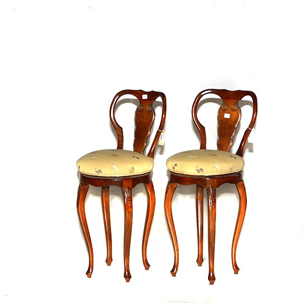 Two Upholstered Barstools H44" x W 19" x DP 19" (1 of 1)