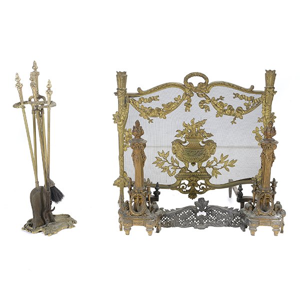 Set of Louis XVI Style Gilt Bronze Fireplace (1 of 1)
