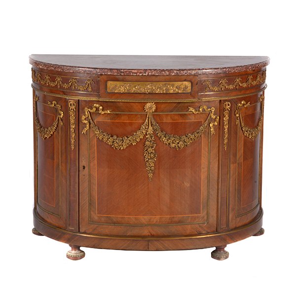 Louis XVI Style Gilt Bronze Mounted Parquetry Cabinet à (1 of 10)