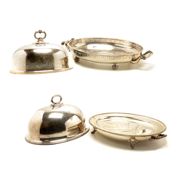 Five Associated Sheffield Silver Plated Serving Pieces (1 of 10)