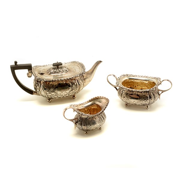 Edwardian Sterling Tea Service, William Hutton & Sons (1 of 10)