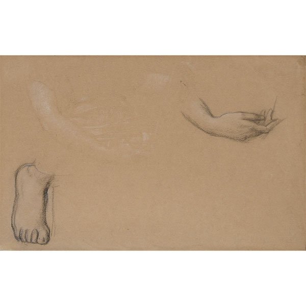 Attr. to Sir Edward John Poynter, Drawing of Hand and (1 of 7)