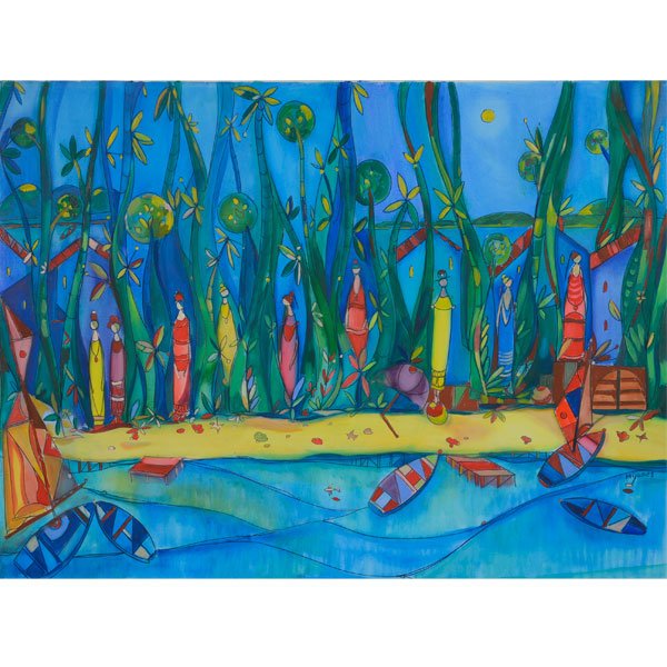 Jose Mijares Fernandez "Town Scene in Bright colors" (1 of 6)