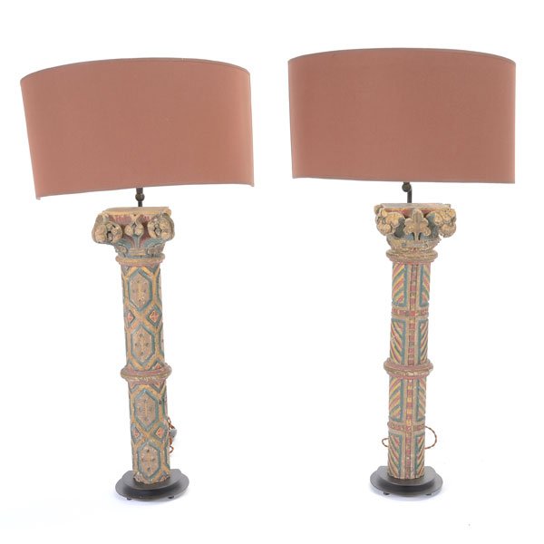 Pair of Spanish Colonial Parcel Gilt and Painted (1 of 4)